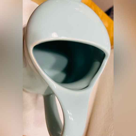 Rae Dunn SHOWER watering pitcher, mint unused condition. Pale blue, 6.5” tall. - Picture 4 of 5
